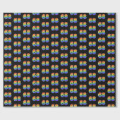 おもしろいレインボースペクトラムパターン"68"イベント番号 ラッピングペーパー (フラット)