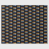 おもしろいレインボースペクトラムパターン"72"イベント番号 ラッピングペーパー (フラット)