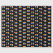 おもしろいレインボースペクトラムパターン"73"イベント番号 ラッピングペーパー (フラット)