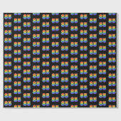 おもしろいレインボースペクトラムパターン"85"イベント番号 ラッピングペーパー (フラット)