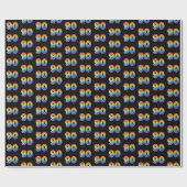 おもしろいレインボースペクトラムパターン「90」イベント番号 ラッピングペーパー (フラット)