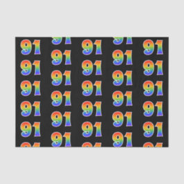 おもしろいレインボースペクトラムパターン"91"イベント番号 薄葉紙