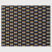 おもしろいレインボースペクトラムパターン"92"イベント番号 ラッピングペーパー (フラット)