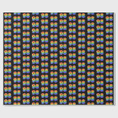 おもしろいレインボースペクトラムパターン"98"イベント番号 ラッピングペーパー (フラット)