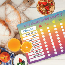 おもしろいレインボーデイリールーチンのチェックリスト