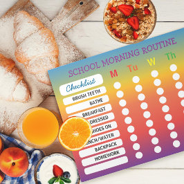 おもしろいレインボーデイリールーチンのチェックリスト ノートパッド