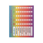 おもしろいレインボーデイリールーチンのチェックリスト ノートパッド (回転)