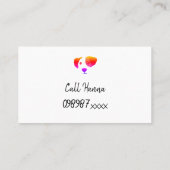 おもしろいレインボードッグ歩くドッググルーミングロイヤリティカード ロイヤリティカード (裏面)