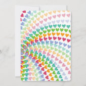 おもしろいレインボーハートスプリンクルズブライダルシャワー招待状 招待状 (裏面)