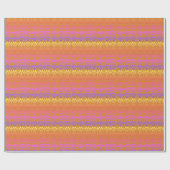 おもしろいレインボーリトアニアフォークアートハートパターン ラッピングペーパー (フラット)