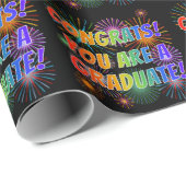 おもしろいレインボールック「おめでとう!君は卒業生だ!」 ラッピングペーパー (ロールコーナー)