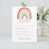 おもしろいレインボー素朴RSVP結婚の応答カード 出欠カード (スタンド正面)