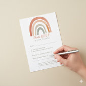 おもしろいレインボー素朴RSVP結婚の応答カード 出欠カード