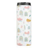 おもしろいレインボー&レインクラウドパターン タンブラー (裏面)