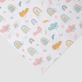 おもしろいレインボー&レインクラウドパターン 薄葉紙 (詳細)