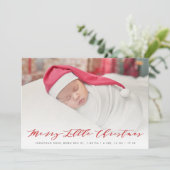 おもしろいレタリングクリスマスの誕生のお知らせカード 案内状 (スタンド正面)