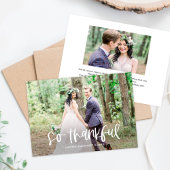 おもしろいレタリング編集可能結婚色 サンキューカード