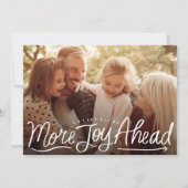 おもしろいレタリングMore Joy Ahead New Year写真 シーズンカード (正面)