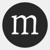 おもしろいレターmハロウィーンコスチューム ラウンドシール (正面)