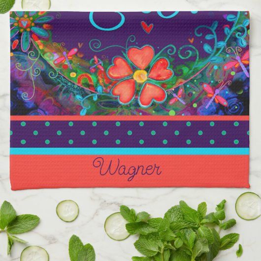 おもしろいレッズ食べ引用文フローラハート名厨房 キッチンタオル (折り畳み)