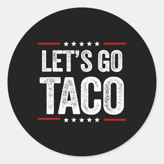 おもしろいレッツゴーTaco 22 ラウンドシール (正面)