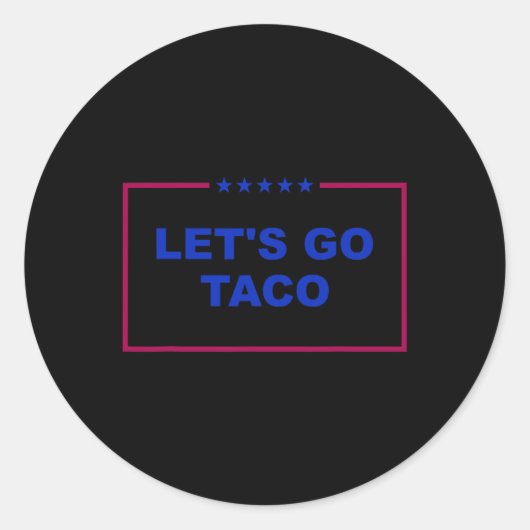 おもしろいレッツゴーTaco 26 ラウンドシール (正面)