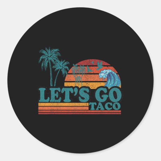 おもしろいレッツゴーTaco 51 ラウンドシール (正面)