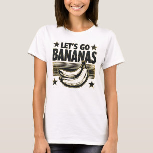 おもしろいレッツバナナズ動揺してミーム Tシャツ