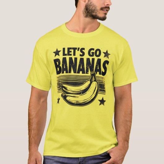 おもしろいレッツバナナズ動揺してミーム Tシャツ (正面)