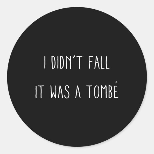 おもしろいレットIディドン秋リリーナことわざギフトティー ラウンドシール (正面)