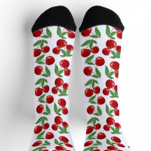 おもしろいレッドさくらんぼフルーツプリント