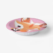 おもしろいレッドキツネ顔サファリワイルドジャングルバースデーパーティー ペーパーボウル (傾斜あり)