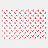 おもしろいレッドクリスマスミックス ラッピングペーパーシート (正面)