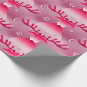 おもしろいレッドトナカイ ラッピングペーパー (角)