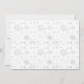 おもしろいレッドトラックホワイトスノーツリーライトクリスマスパーティー 招待状 (裏面)