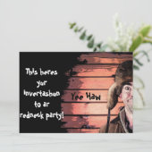 おもしろいレッドネックパーティーテーマ招待状 招待状 (スタンド正面)