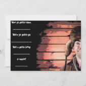 おもしろいレッドネックパーティーテーマ招待状 招待状 (裏面)