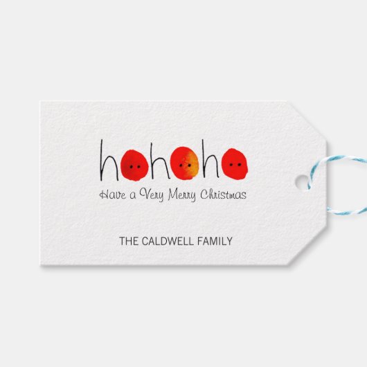 おもしろいレッドノーズホーホーホクリスマス ギフトタグ (正面(横))