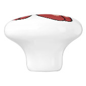 おもしろいレッドバルーン動物犬デザイン セラミックノブ (側面)