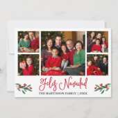 おもしろいレッド書道5写真Feliz Navidad シーズンカード (正面)