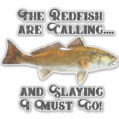 おもしろいレディフィッシュ呼出し魚釣り引用文フィッシャーマンフィッシュ シール (正面)