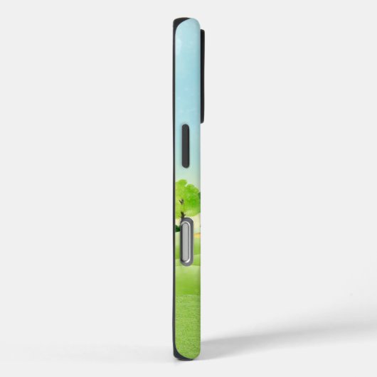 おもしろいレディーゴルファーのピンクカートクラブモノグラム名 Case-Mate iPhoneケース (裏面 / 右)