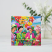 おもしろいレディースアフタヌーンハイティーガーデンパーティー5 招待状 (スタンド正面)