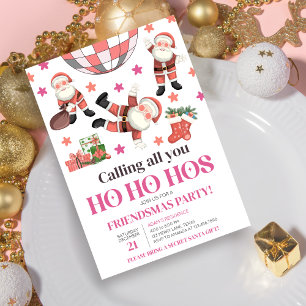 おもしろいレディースナイトフレンドマスクリスマスパーティー 招待状