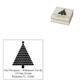 おもしろいレトロお洒落クリスマスツリーホリデイ ラバースタンプ (押印)