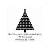おもしろいレトロお洒落クリスマスツリーホリデイ ラバースタンプ (インプリント)