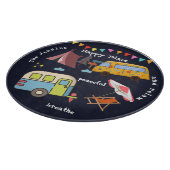 おもしろいレトロなキャンプ場。編集可能な語句 カッティングボード (角)