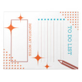 おもしろいレトロのデザイン一覧；箇条書き、箇条書き ノートパッド (正面)