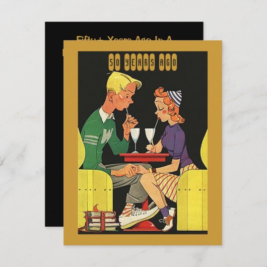 おもしろいレトロのブース記念招待状 招待状 (正面/裏面)