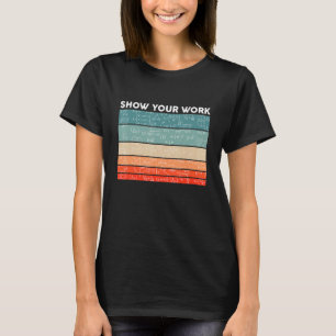 おもしろいレトロの表示Math先生教室 Tシャツ